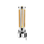 Thread-On Chrome Sonoma Style Gearshift Knob With LED 9/10 Speed Adapter-Amber Crystal/Amber LED - Image 3