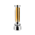 Thread-On Chrome Sonoma Style Gearshift Knob With LED 9/10 Speed Adapter-Amber Crystal/Amber LED - Image 5