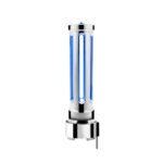 Thread-On Chrome Sonoma Style Gearshift Knob With LED 9/10 Speed Adapter-Blue Crystal/Blue LED - Image 3