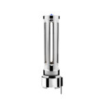 Thread-On Chrome Sonoma Style Gearshift Knob With LED 9/10 Speed Adapter-Blue Crystal/Blue LED - Image 4