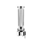 Thread-On Chrome Sonoma Style Gearshift Knob With LED 9/10 Speed Adapter-Clear Crystal/White LED - Image 3