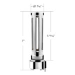 Thread-On Chrome Sonoma Style Gearshift Knob With LED 9/10 Speed Adapter-Clear Crystal/White LED - Image 8