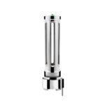 Thread-On Chrome Sonoma Style Gearshift Knob With LED 9/10 Speed Adapter-Dark Green Crystal/Green LED - Image 4