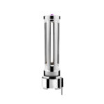 Thread-On Chrome Sonoma Style Gearshift Knob With LED 9/10 Speed Adapter-Purple Crystal/Purple LED - Image 4
