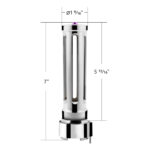 Thread-On Chrome Sonoma Style Gearshift Knob With LED 9/10 Speed Adapter-Purple Crystal/Purple LED - Image 8