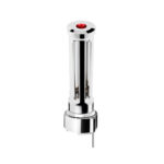 Thread-On Chrome Sonoma Style Gearshift Knob With LED 9/10 Speed Adapter-Red Crystal/Red LED - Image 2