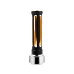 Thread-On Matte Black Sonoma Style Gearshift Knob With LED 9/10 Speed Adapter-Amber Crystal/Amber LED - Image 5