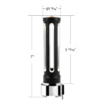 Thread-On Matte Black Sonoma Style Gearshift Knob With LED 9/10 Speed Adapter-Amber Crystal/Amber LED - Image 8