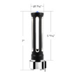 Thread-On Matte Black Sonoma Style Gearshift Knob With LED 9/10 Speed Adapter-Blue Crystal/Blue LED - Image 8