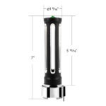 Thread-On Matte Black Sonoma Style Gearshift Knob With LED 9/10 Speed Adapter-Dark Green Crystal/Green LED - Image 8