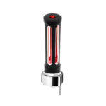 Thread-On Matte Black Sonoma Style Gearshift Knob With LED 9/10 Speed Adapter-Red Crystal/Red LED 71146