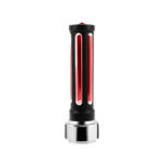 Thread-On Matte Black Sonoma Style Gearshift Knob With LED 9/10 Speed Adapter-Red Crystal/Red LED - Image 5