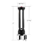 Thread-On Matte Black Sonoma Style Gearshift Knob With LED 9/10 Speed Adapter-Red Crystal/Red LED - Image 8