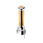 Thread-On Chrome Sonoma Style Gearshift Knob With LED 13/15/18 Speed Adapter-Amber Crystal/Amber LED 71147