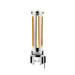 Thread-On Chrome Sonoma Style Gearshift Knob With LED 13/15/18 Speed Adapter-Amber Crystal/Amber LED - Image 3