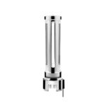 Thread-On Chrome Sonoma Style Gearshift Knob With LED 13/15/18 Speed Adapter-Clear Crystal/White LED - Image 3