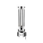 Thread-On Chrome Sonoma Style Gearshift Knob With LED 13/15/18 Speed Adapter-Clear Crystal/White LED - Image 4