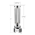 Thread-On Chrome Sonoma Style Gearshift Knob With LED 13/15/18 Speed Adapter-Clear Crystal/White LED - Image 8