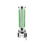 Thread-On Chrome Sonoma Style Gearshift Knob With LED 13/15/18 Speed Adapter-Dark Green Crystal/Green LED - Image 3