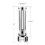 Thread-On Chrome Sonoma Style Gearshift Knob With LED 13/15/18 Speed Adapter-Purple Crystal/Purple LED - Image 8