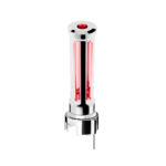 Thread-On Chrome Sonoma Style Gearshift Knob With LED 13/15/18 Speed Adapter-Red Crystal/Red LED 71152