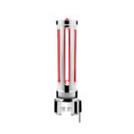 Thread-On Chrome Sonoma Style Gearshift Knob With LED 13/15/18 Speed Adapter-Red Crystal/Red LED - Image 3