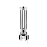 Thread-On Chrome Sonoma Style Gearshift Knob With LED 13/15/18 Speed Adapter-Red Crystal/Red LED - Image 4