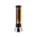 Thread-On Matte Black Sonoma Style Gearshift Knob With LED 13/15/18 Speed Adapter-Amber Crystal/Amber LED - Image 5