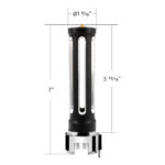 Thread-On Matte Black Sonoma Style Gearshift Knob With LED 13/15/18 Speed Adapter-Amber Crystal/Amber LED - Image 8