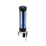 Thread-On Matte Black Sonoma Style Gearshift Knob With LED 13/15/18 Speed Adapter-Blue Crystal/Blue LED 71154