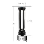 Thread-On Matte Black Sonoma Style Gearshift Knob With LED 13/15/18 Speed Adapter-Blue Crystal/Blue LED - Image 8