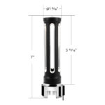 Thread-On Matte Black Sonoma Style Gearshift Knob With LED 13/15/18 Speed Adapter-Clear Crystal/White LED - Image 8