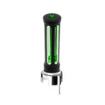 Thread-On Matte Black Sonoma Style Gearshift Knob With LED 13/15/18 Speed Adapter-Dark Green Crystal/Green LED 71156