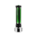 Thread-On Matte Black Sonoma Style Gearshift Knob With LED 13/15/18 Speed Adapter-Dark Green Crystal/Green LED - Image 5