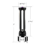 Thread-On Matte Black Sonoma Style Gearshift Knob With LED 13/15/18 Speed Adapter-Purple Crystal/Purple LED - Image 8