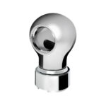 Thread-On Charlotte Style Gearshift Knob With 9/10 Speed Adapter-Chrome 71159