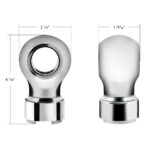 Thread-On Charlotte Style Gearshift Knob With 9/10 Speed Adapter-Chrome - Image 4