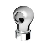 Thread-On Charlotte Style Gearshift Knob With 13/15/18 Speed Adapter-Chrome 71160