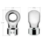 Thread-On Charlotte Style Gearshift Knob With 13/15/18 Speed Adapter-Chrome - Image 4