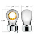 Thread-On Chrome Charlotte Style Gearshift Knob With LED 9/10 Speed Adapter-Amber LED - Image 8