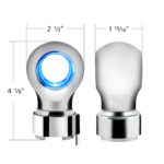 Thread-On Chrome Charlotte Style Gearshift Knob With LED 9/10 Speed Adapter-Blue LED - Image 8