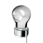 Thread-On Chrome Charlotte Style Gearshift Knob With LED 9/10 Speed Adapter-White LED 71165