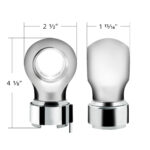 Thread-On Chrome Charlotte Style Gearshift Knob With LED 9/10 Speed Adapter-White LED - Image 8
