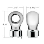 Thread-On Chrome Charlotte Style Gearshift Knob With LED 9/10 Speed Adapter-Green LED - Image 8