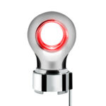 Thread-On Chrome Charlotte Style Gearshift Knob With LED 9/10 Speed Adapter-Red LED - Image 3