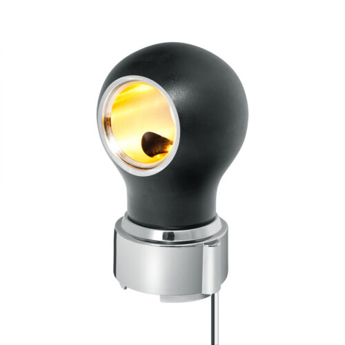 Thread-On Matte Black Charlotte Style Gearshift Knob With LED 9/10 Speed Adapter-Amber LED 71169