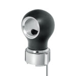 Thread-On Matte Black Charlotte Style Gearshift Knob With LED 9/10 Speed Adapter-Amber LED - Image 2