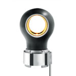 Thread-On Matte Black Charlotte Style Gearshift Knob With LED 9/10 Speed Adapter-Amber LED - Image 3