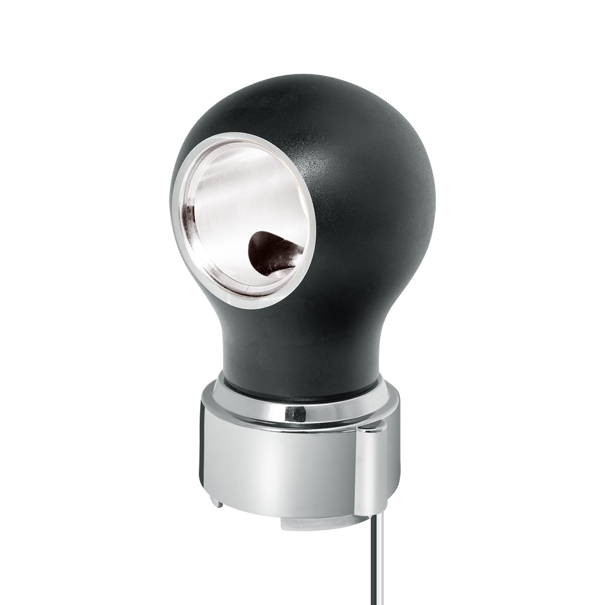 Thread-On Matte Black Charlotte Style Gearshift Knob With LED 9/10 Speed Adapter-White LED 71171