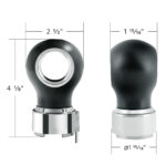 Thread-On Matte Black Charlotte Style Gearshift Knob With LED 9/10 Speed Adapter-Purple LED - Image 8